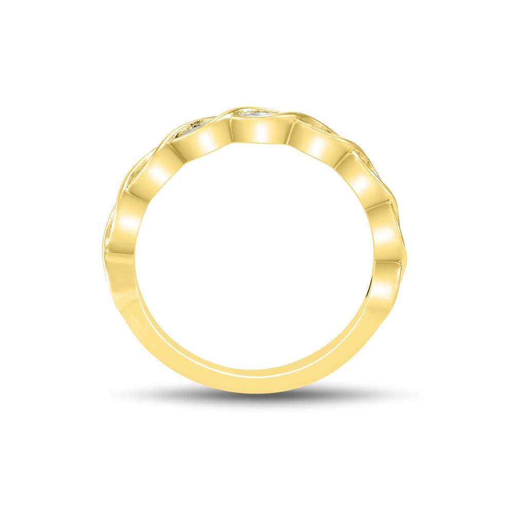 Lab Grown Diamond Marquise Wave Band in 10K Yellow Gold (1/2 ct. tw.) – Image 2 of 3