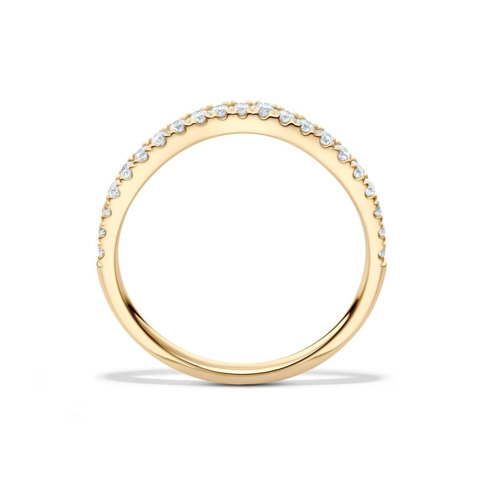 Lab Grown Diamond Contour Band in 14K Yellow Gold (1/5 ct. tw.) – Image 2 of 4