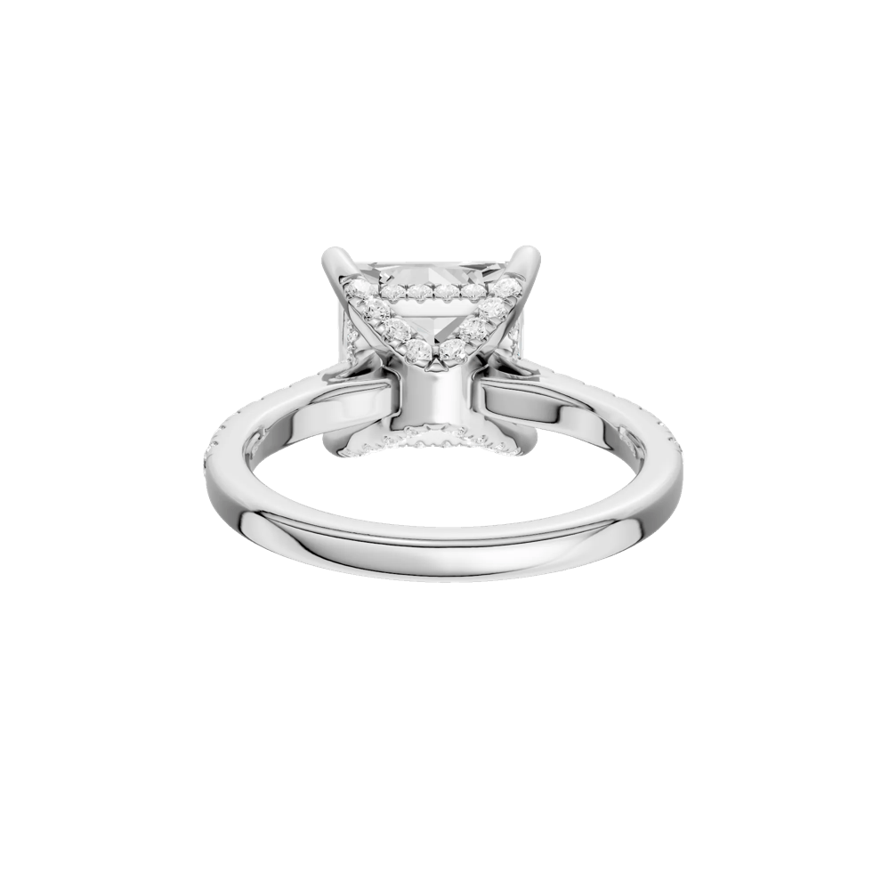 Noreen Lab Grown Diamond Princess-Cut Center Engagement Ring in 14K White Gold (4 1/2 ct. tw.) – Image 5 of 5