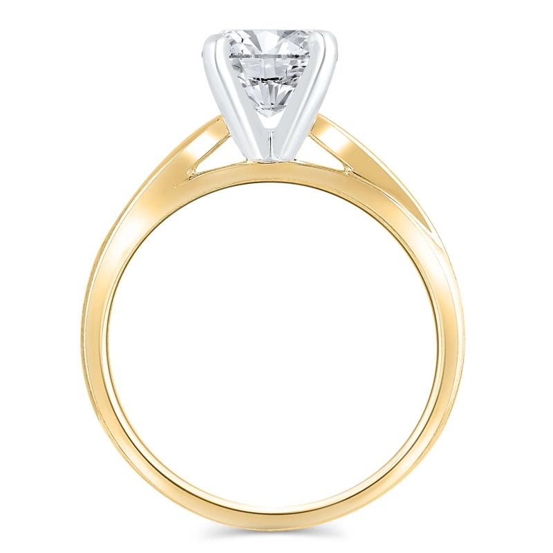 Single Twist Semi-Mount Engagement Ring in 14K Yellow Gold &#40;Setting Only&#41; – Image 3 of 6