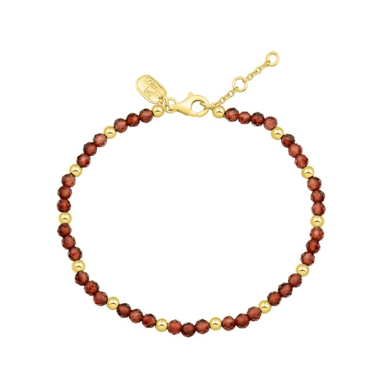 Red Garnet Bead Bracelet in Vermeil  – Image 1 of 1