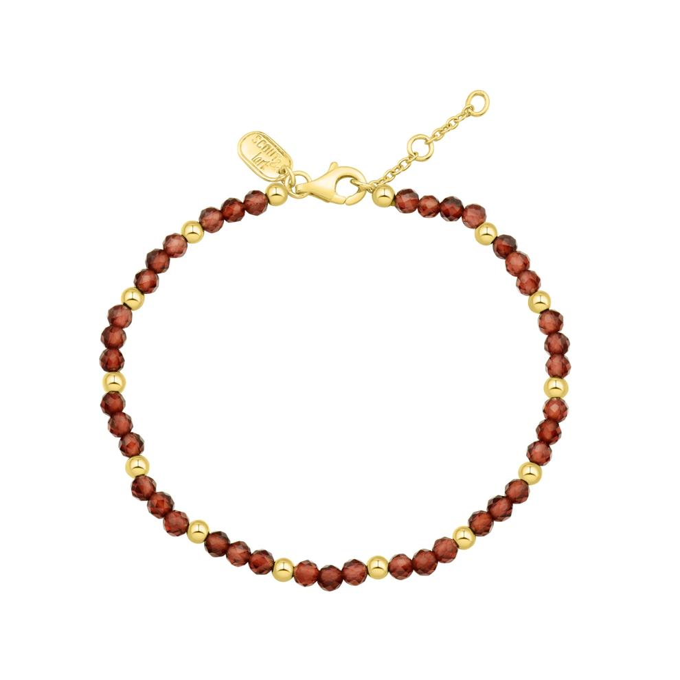 Red Garnet Bead Bracelet in Vermeil  – Image 1 of 1