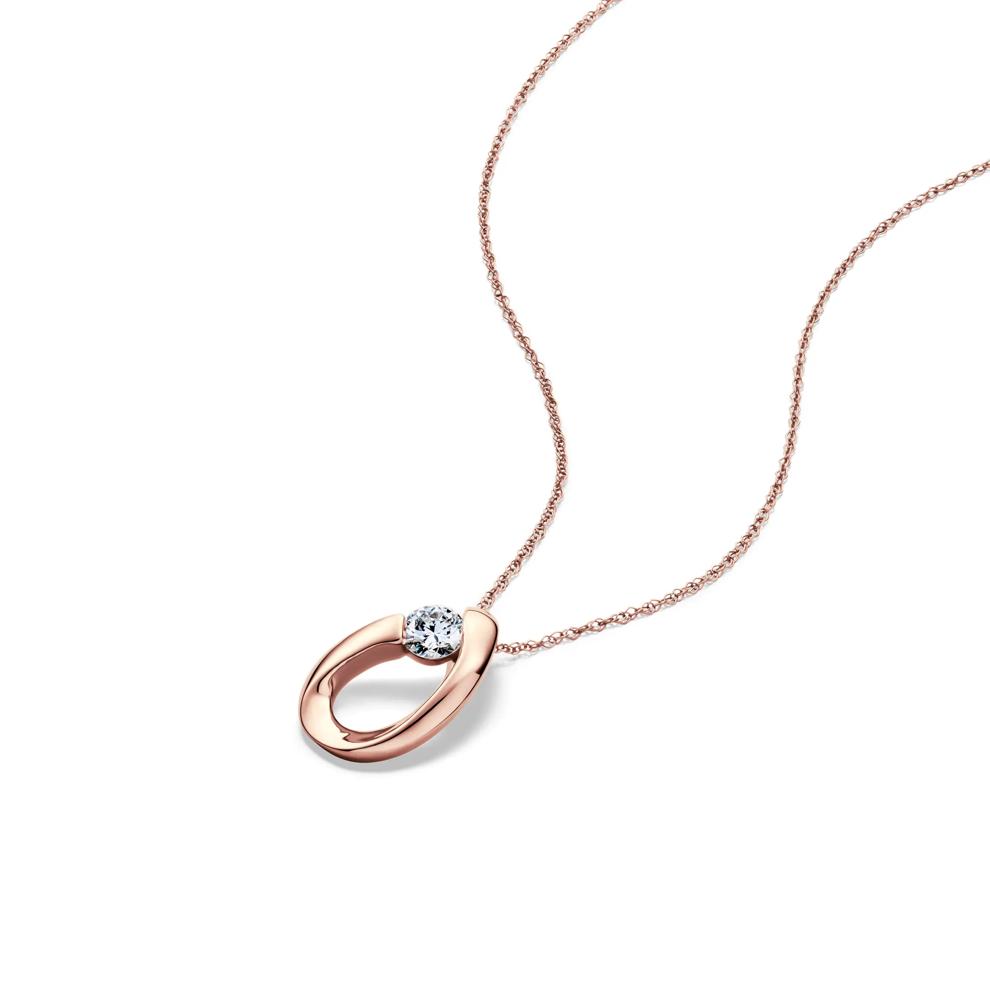 Lab Grown Diamond Solitaire Pendant in 14K Rose Gold (1/4 ct. tw.) – Image 4 of 4