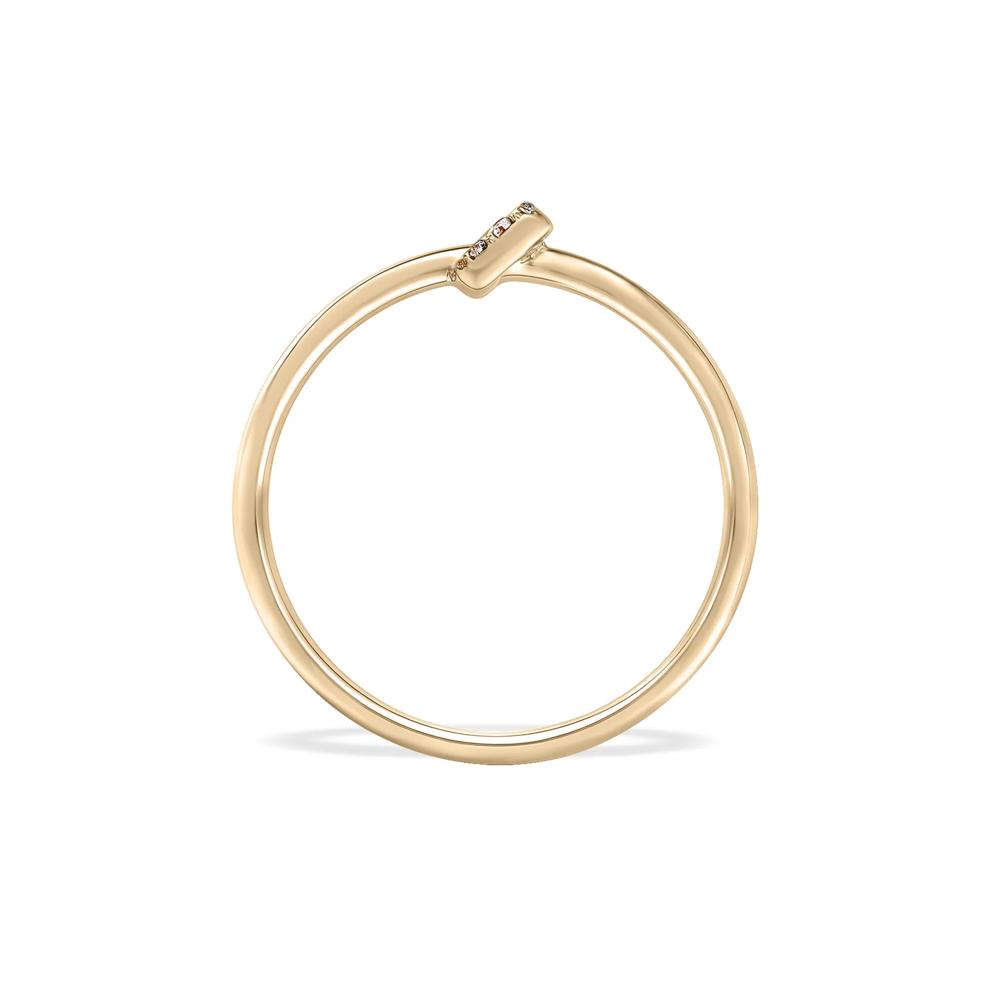 Diamond Accent Cushion-Shaped Charm Ring in 10K Yellow Gold – Image 2 of 4
