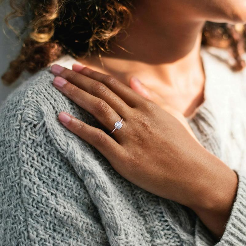 Lab-Created White Sapphire Ring in Sterling Silver – Image 5 of 7