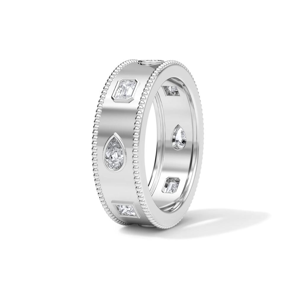 Diamond Mixed Shape Eternity Band in Platinum (5/8 ct. tw.) – Image 3 of 5