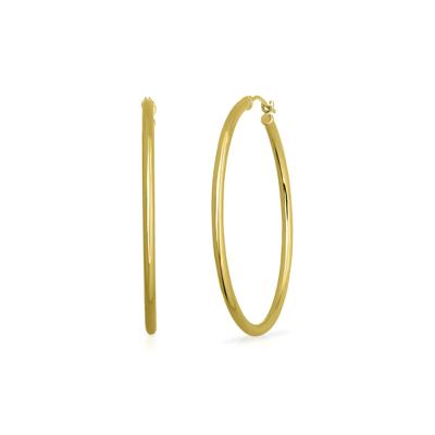 Polished Hoop Earrings in 14K Gold