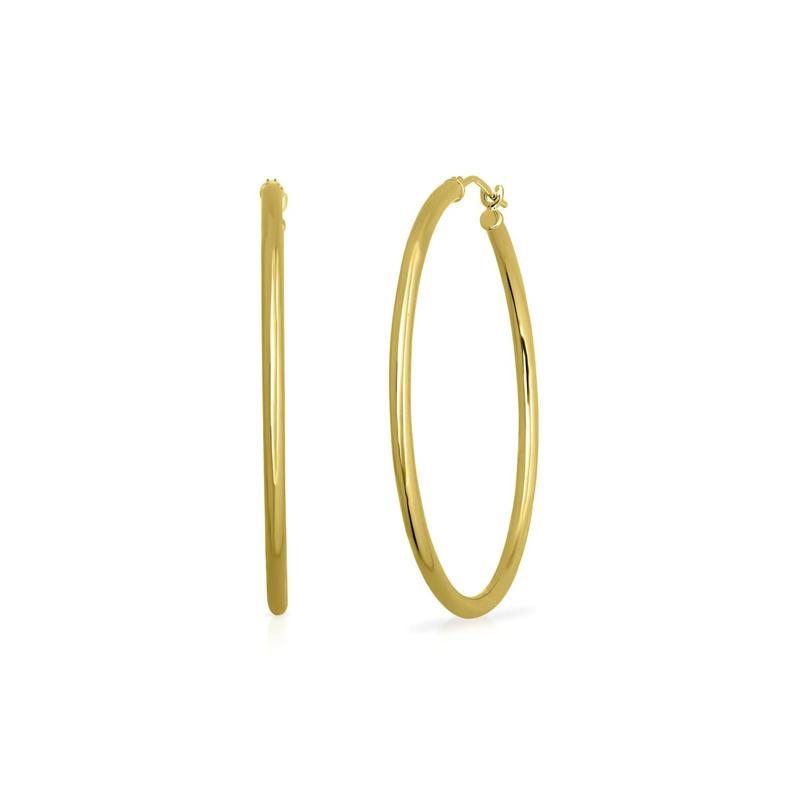 Hoop Earrings in 14K Yellow Gold, 40MM – Image 1 of 2