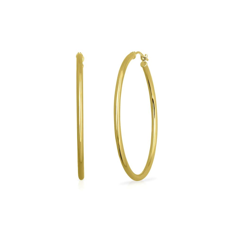 Hoop Earrings in 14K Yellow Gold, 40MM – Image 1 of 2