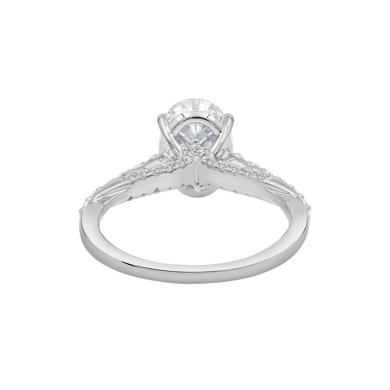 Daphne Lab Grown Oval Diamond Engagement Ring in Platinum &#40;2 1/2 ct. tw.&#41; – Image 4 of 4