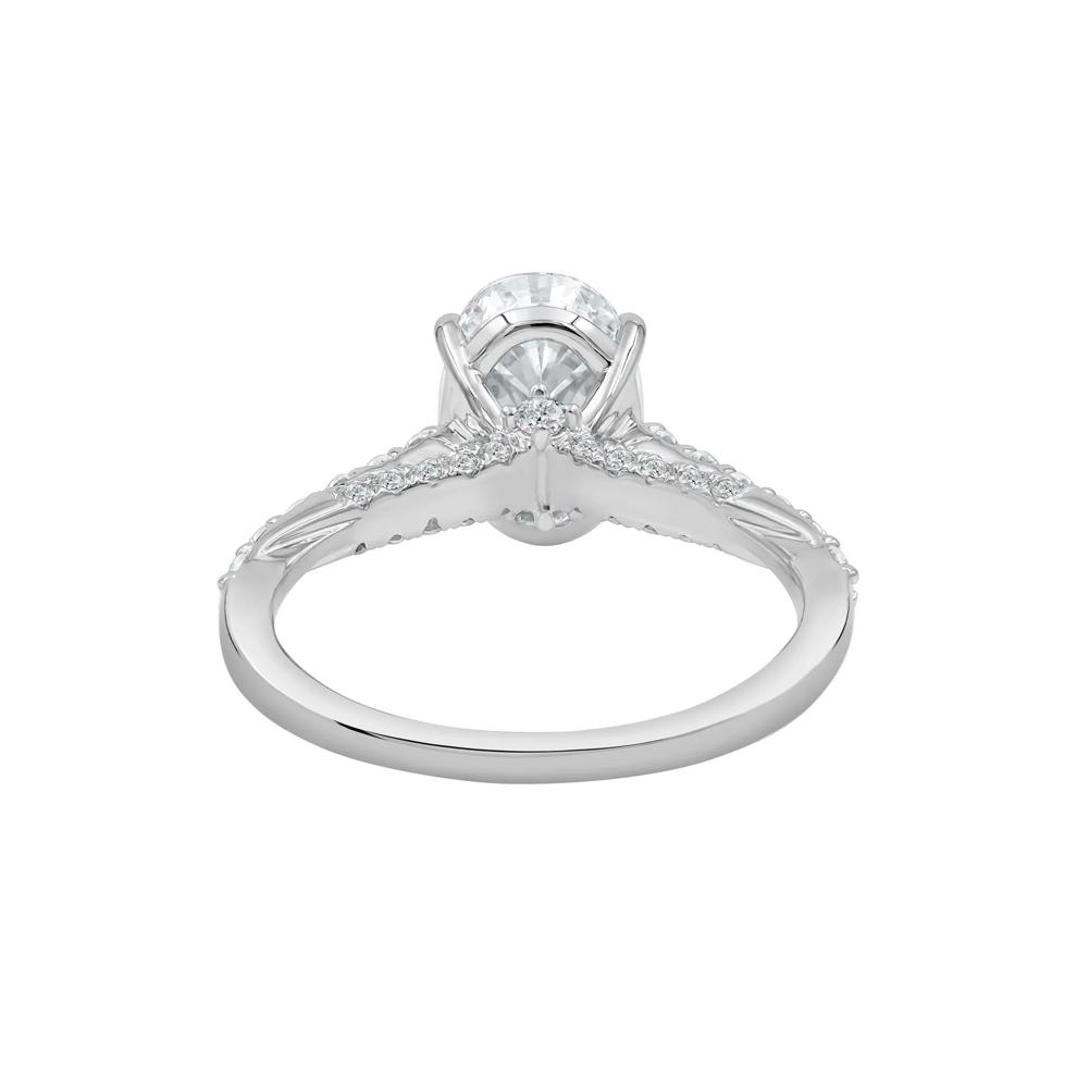 Daphne Lab Grown Oval Diamond Engagement Ring in Platinum (2 1/2 ct. tw.) – Image 4 of 4