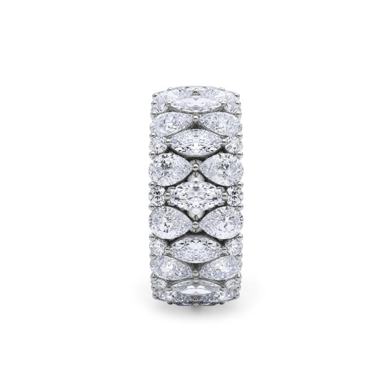 Lab Grown Diamond Multi-Stone Eternity Band in 14K White Gold &#40;6 ct. tw.&#41; – Image 3 of 5