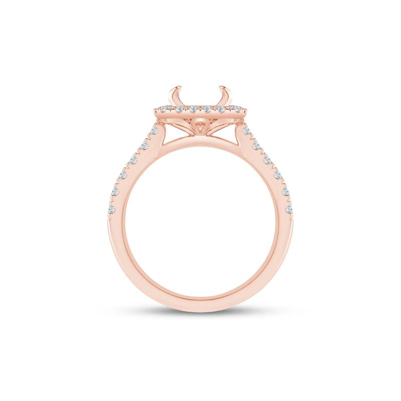 1/2 ct. tw. Diamond Semi-Mount Engagement Ring in 14K Rose  Gold &#40;Setting Only&#41; – Image 4 of 6