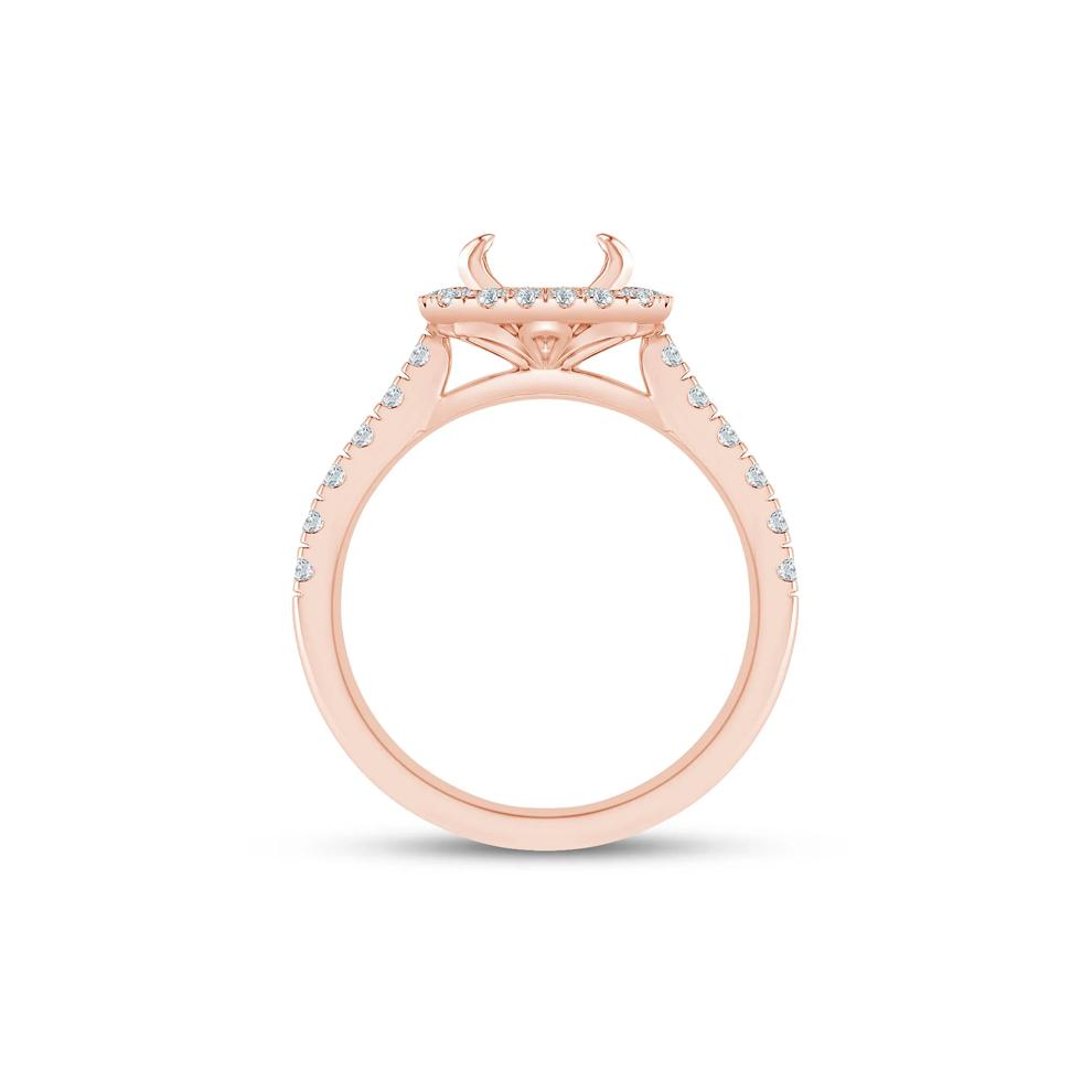 1/2 ct. tw. Diamond Semi-Mount Engagement Ring in 14K Rose  Gold (Setting Only) – Image 4 of 6
