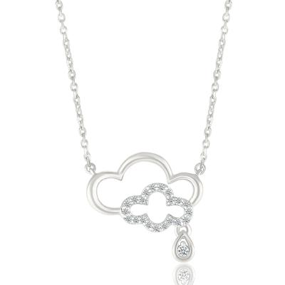 Diamond Cloud Necklace in Sterling Silver (1/10 ct. tw.)