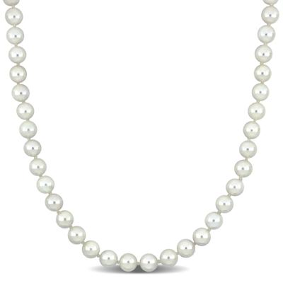 Akoya Pearl Strand Necklace with 14K Yellow Gold