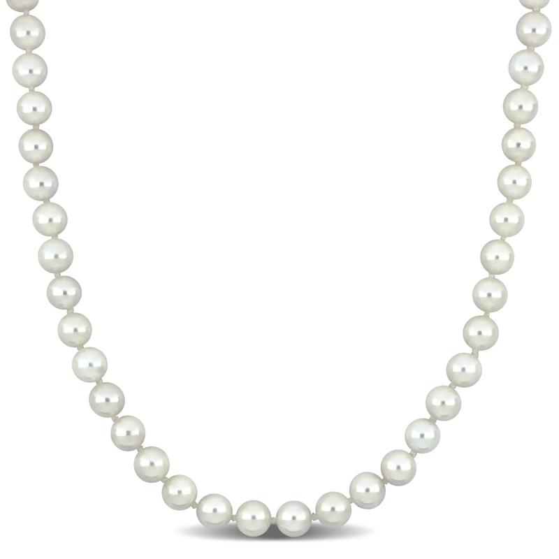 Akoya Pearl Strand Necklace with 14K Yellow Gold – Image 1 of 5