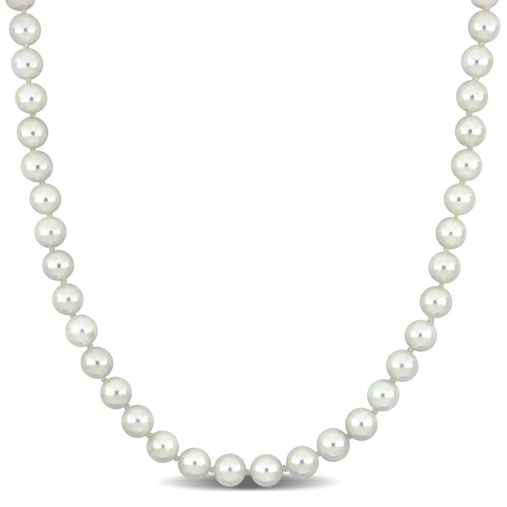 Akoya Pearl Strand Necklace with 14K Yellow Gold – Image 1 of 5