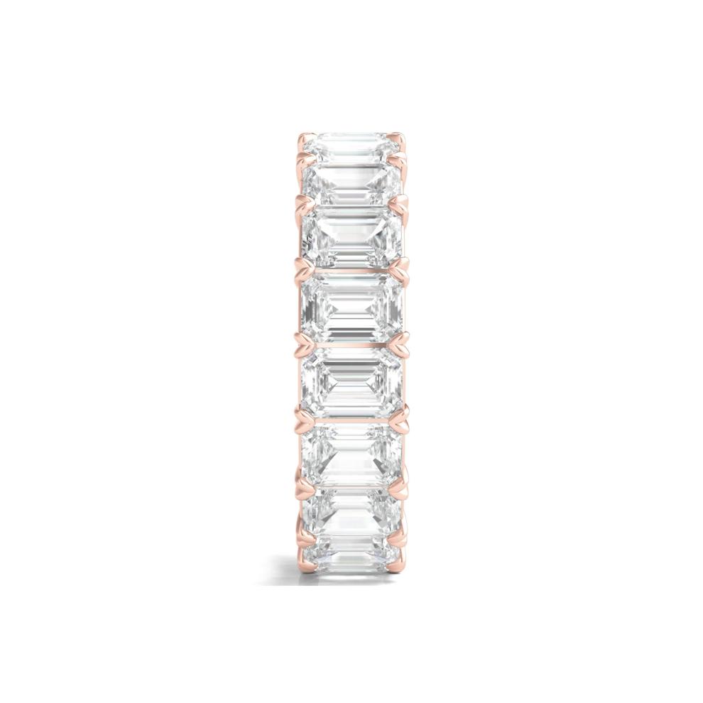 Lab Grown Emerald-Cut Diamond Eternity Band in 14K Rose Gold (7 ct. tw.) – Image 3 of 3