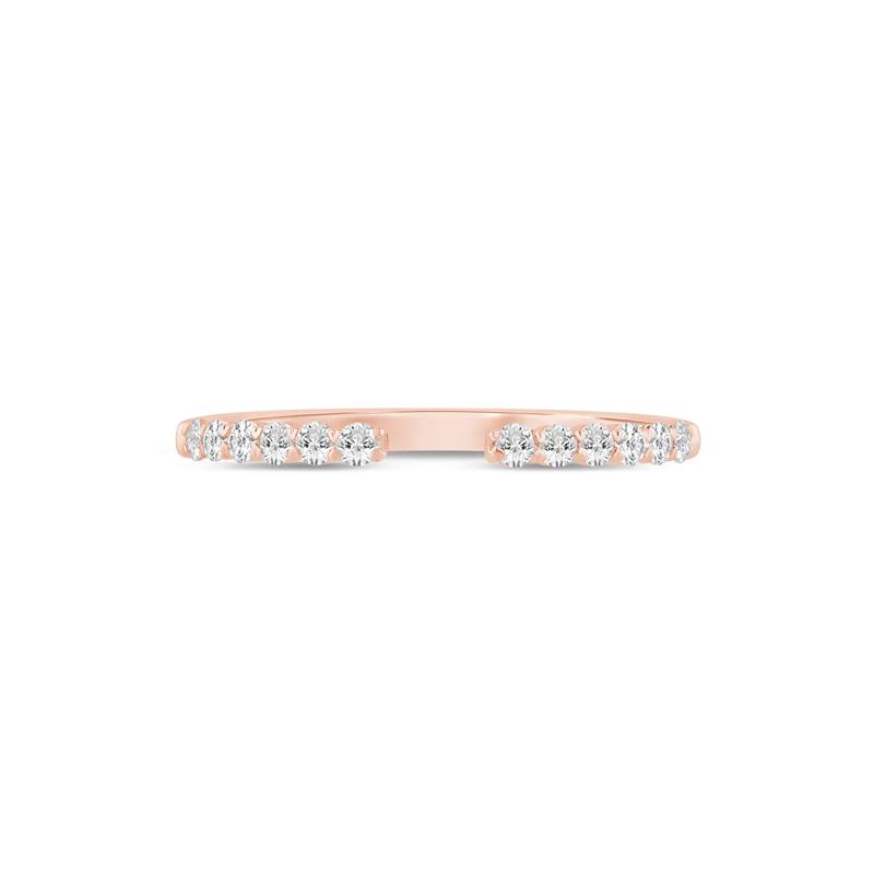 Round Diamond Open Band in 14K Rose Gold (1/4 ct. tw.) – Image 1 of 3