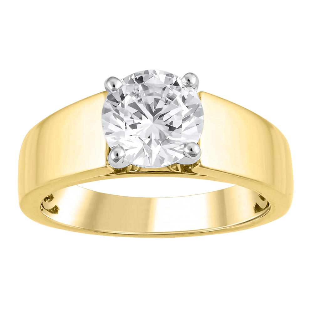 Wide Cathedral Semi-Mount Engagement Ring in 14K Gold, 6MM (Setting Only) – Image 1 of 6