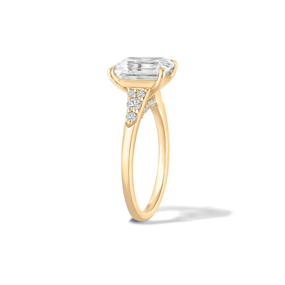 Lab Grown Diamond Emerald Engagement Ring in 14K Yellow Gold (2 3/4 ct. tw.) – Image 3 of 4