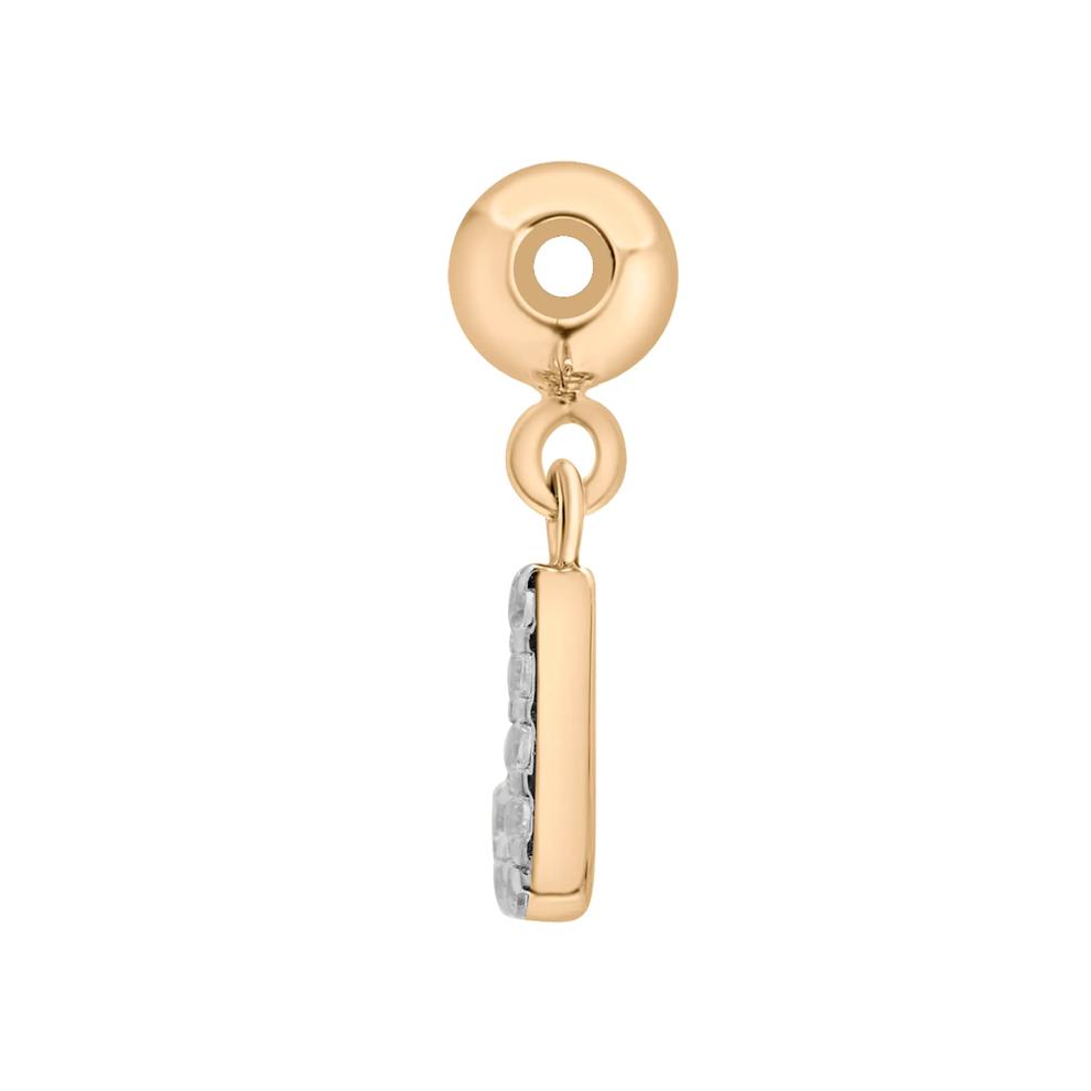 Diamond Accent J Initial Bead Charm in Vermeil – Image 2 of 3