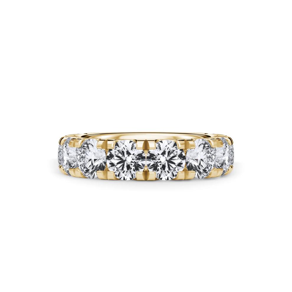Lab Grown Diamond Round Comfort Fit Band in 14K Yellow Gold (5 ct. tw.) – Image 1 of 4