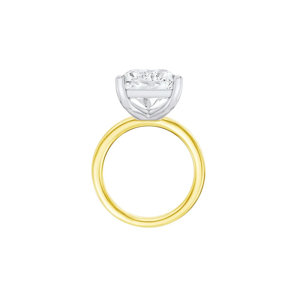 Lab Grown Diamond Radiant-Cut Solitaire Ring in 14K Yellow &amp; White Gold (10 ct.) – Image 2 of 4