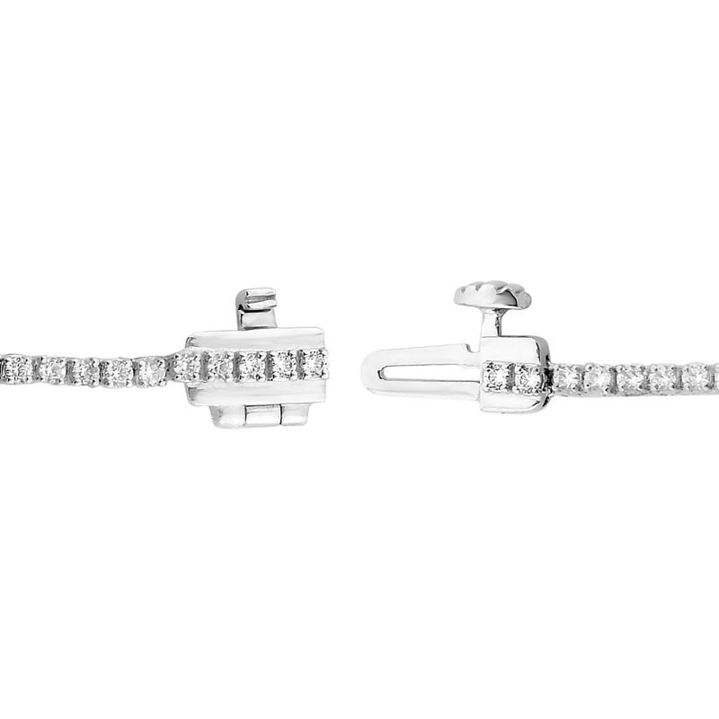 Lab Grown Diamond Tennis Necklace in 10K White Gold &#40;3 ct. tw.&#41; – Image 3 of 3
