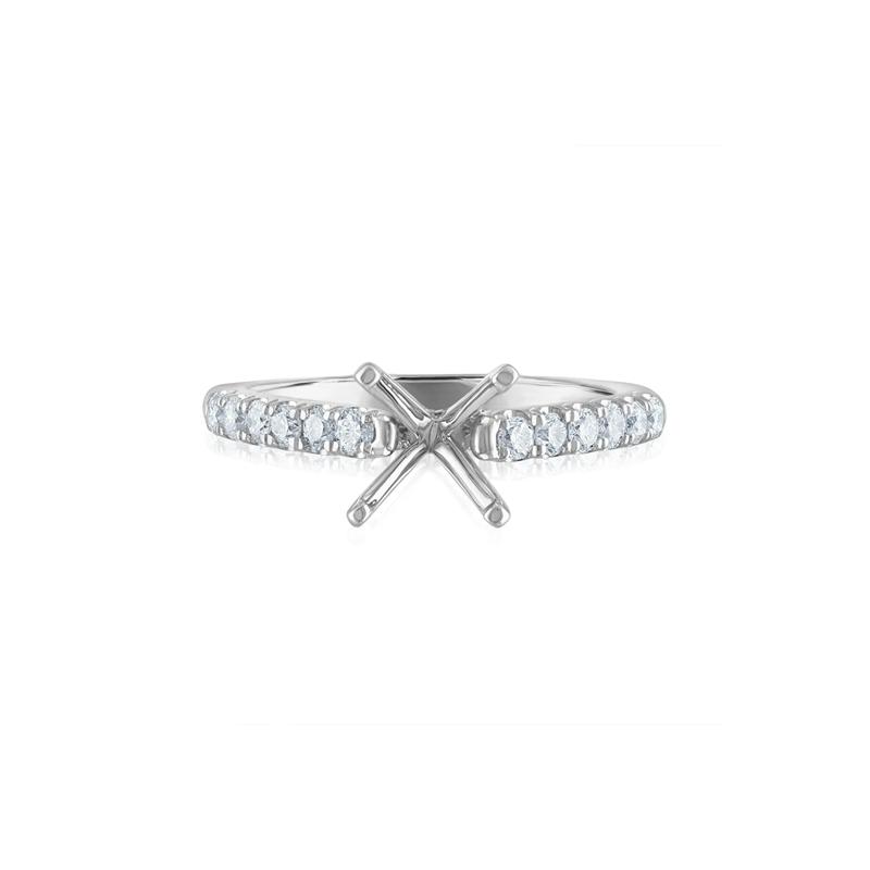 1/2 ct. tw. Lab Grown Diamond Semi-Mount Engagement Ring in 14K White Gold &#40;Setting Only&#41; – Image 4 of 6