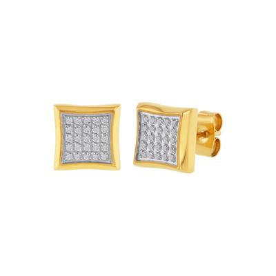 Men's Diamond Stud Earrings in Yellow Gold-Tone Ion-Plated Stainless Steel ( 1/4 ct. tw.)