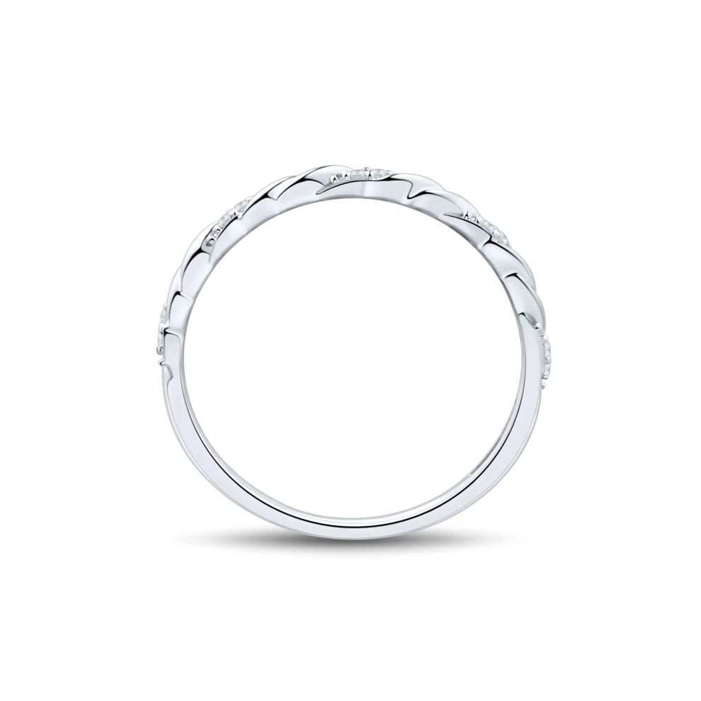 Diamond Accent Twist Band in 10K White Gold – Image 2 of 3