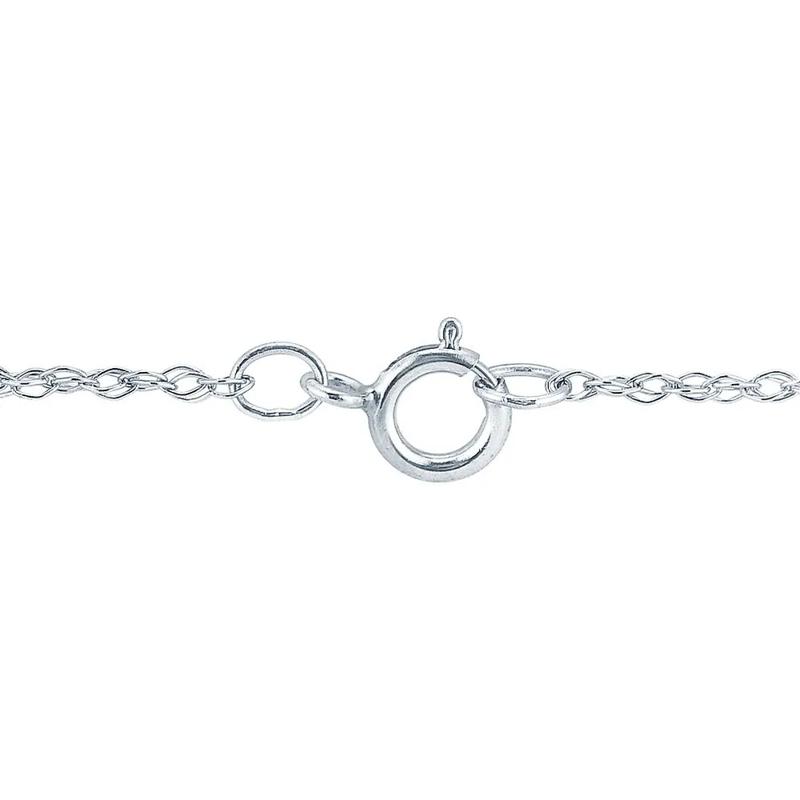 Lab Created Opal, Blue Topaz &amp; Diamond Butterfly Pendant in 10K White Gold – Image 3 of 3