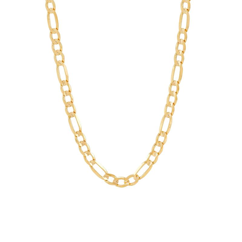 Diamond-Cut Figaro Concave Chain in 14K Yellow Gold – Image 1 of 2