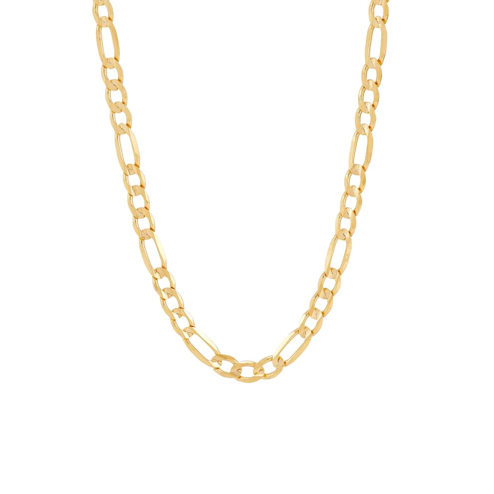 Diamond-Cut Figaro Concave Chain in 14K Yellow Gold – Image 1 of 2