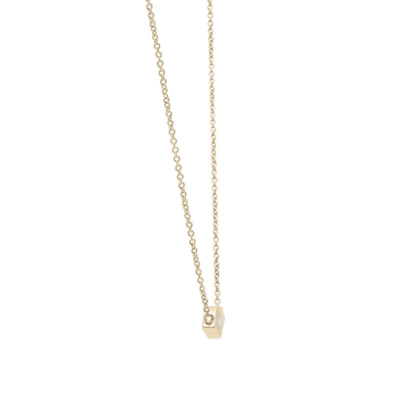 Diamond Eye Bezel-Set Pendant in 10K Yellow Gold &#40;1/10 ct. tw.&#41; – Image 3 of 4