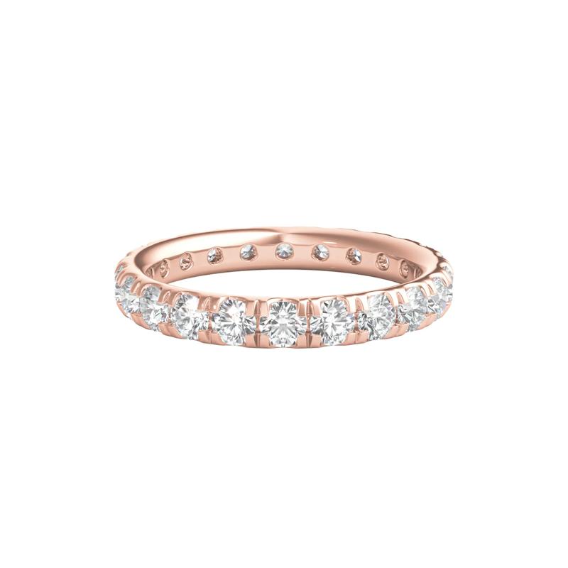 Diamond Wedding Band with Eternity Setting in 14K Rose Gold &#40;2 ct. tw.&#41; – Image 1 of 3