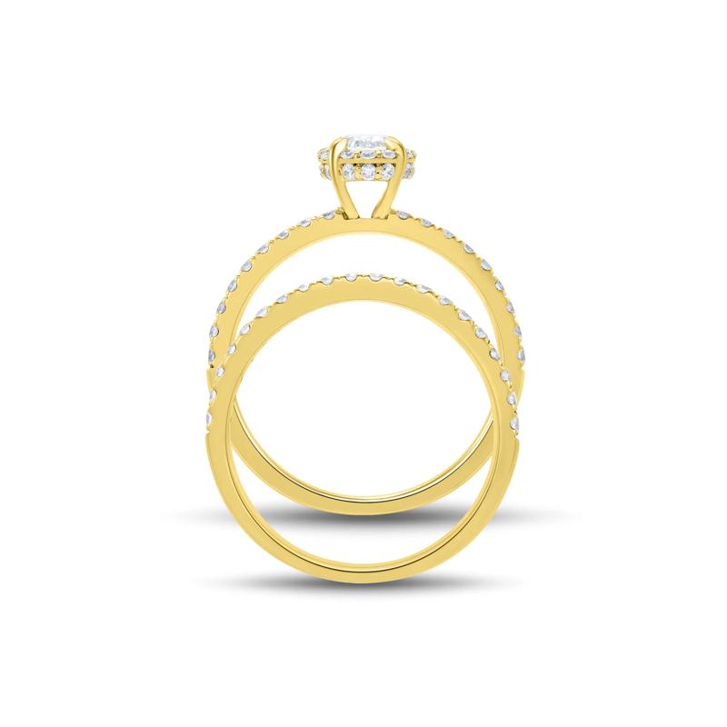 1 ct. tw. Diamond Oval-Shaped Engagement Set in 14K Yellow Gold – Image 2 of 5