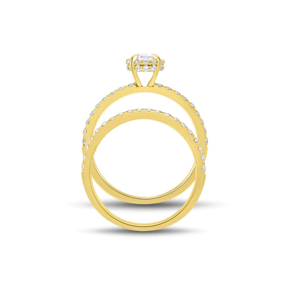 1 ct. tw. Diamond Oval-Shaped Engagement Set in 14K Yellow Gold – Image 2 of 5