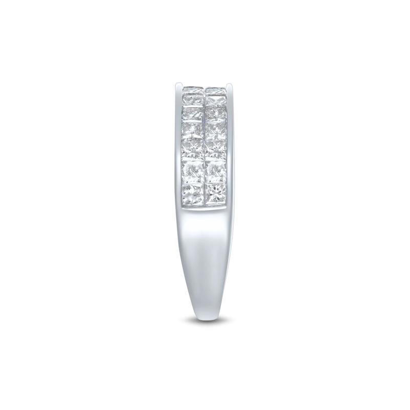 Princess-Cut Diamond Double Row Band in 10K White Gold &#40;1 1/2 ct. tw.&#41; – Image 3 of 3