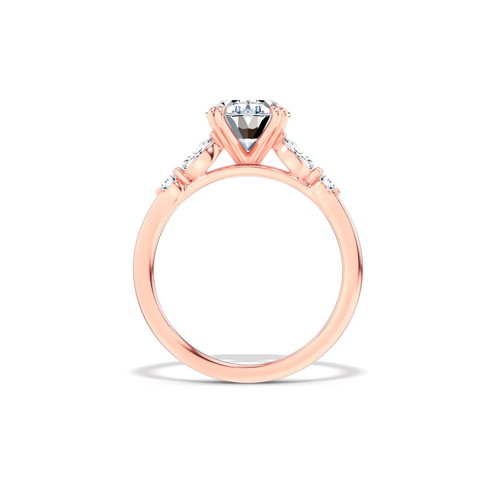 Lab Grown Diamond Oval Engagement Ring in 14K Rose Gold (3 1/7 ct. tw.) – Image 2 of 4