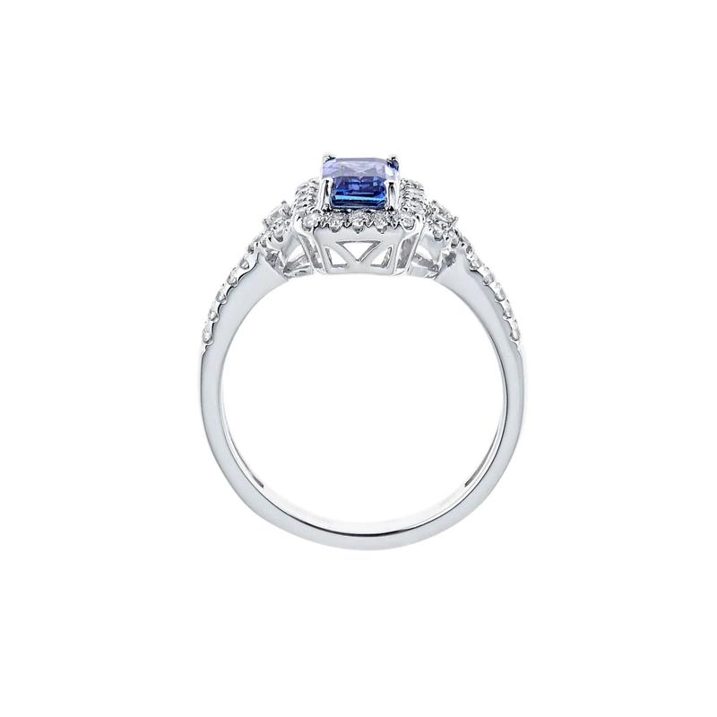 Tanzanite &amp; 3/8 ct. tw. Diamond Ring in 14K White Gold – Image 2 of 3