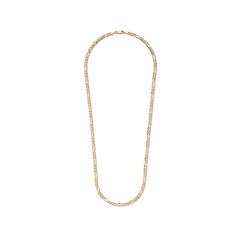 Men&#39;s Solid Figaro Chain in 14K Yellow Gold, 3MM, 22&quot; – Image 3 of 4