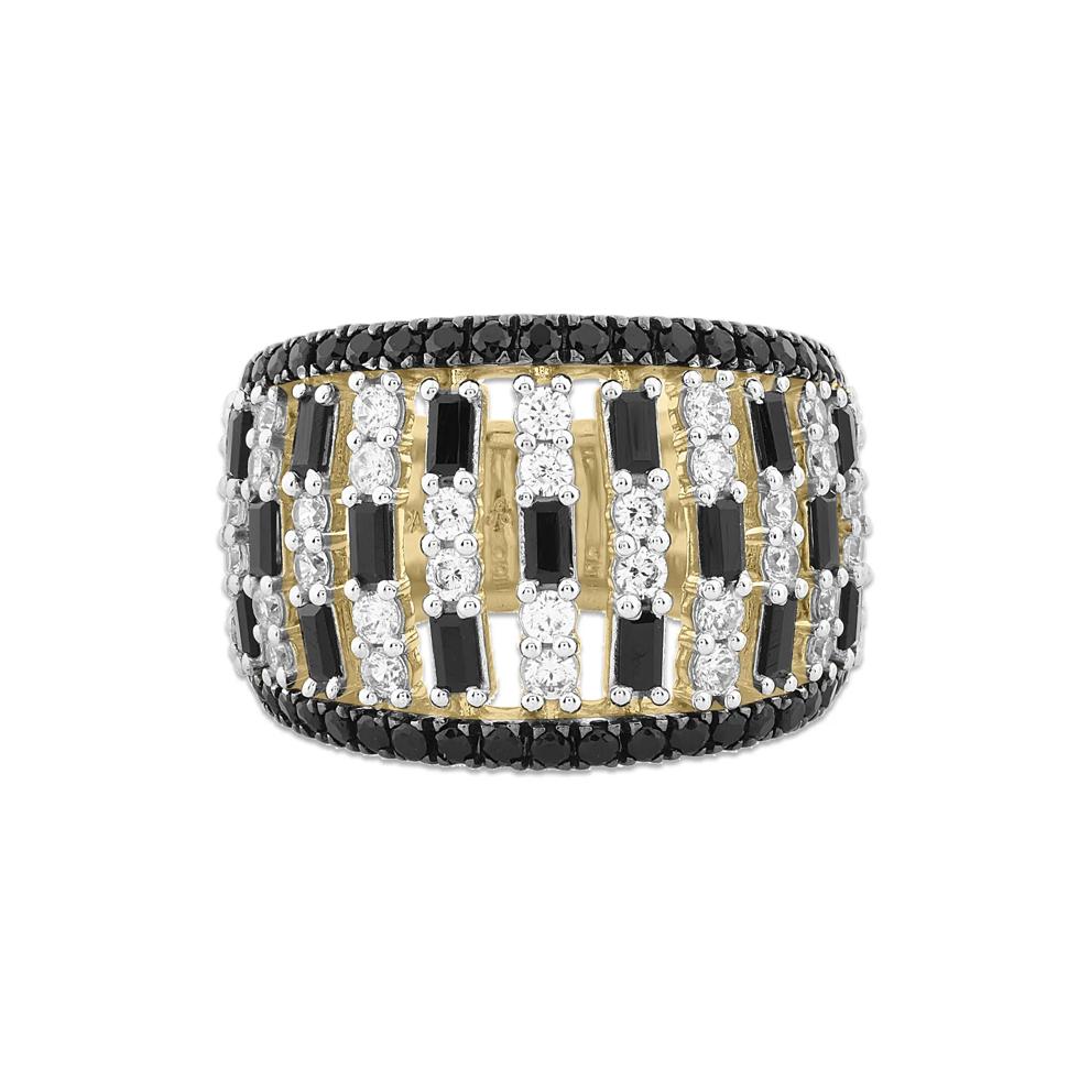 Black &amp; White Diamond Band in 14K Yellow Gold (2 ct. tw.) – Image 1 of 4