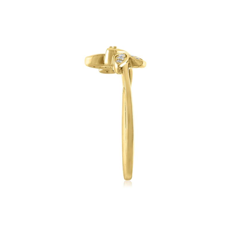 Diamond Accent Dragonfly Ring in 14K Yellow Gold – Image 3 of 3