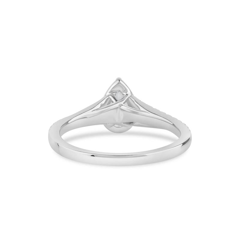 Pear-Shaped Diamond Engagement Ring in 14K White Gold &#40;5/8 ct. tw.&#41; – Image 4 of 4