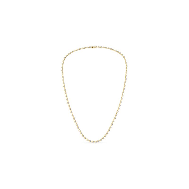 Lab Grown Diamond Tennis Necklace in 14K Yellow Gold &#40;5 ct. tw.&#41; – Image 1 of 3
