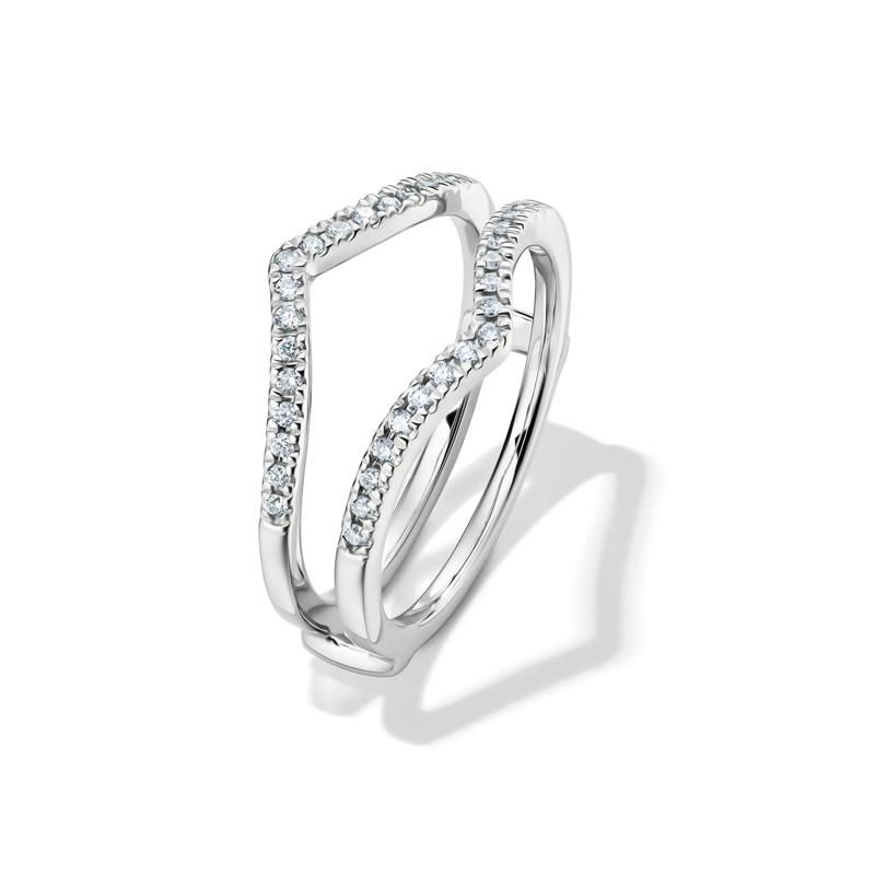 1/5 ct. tw. Diamond Ring Enhancer in 10K White Gold – Image 4 of 4