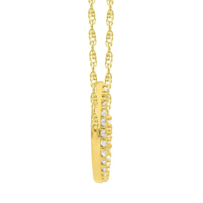 Diamond Moon Necklace in 10K Yellow Gold – Image 2 of 3